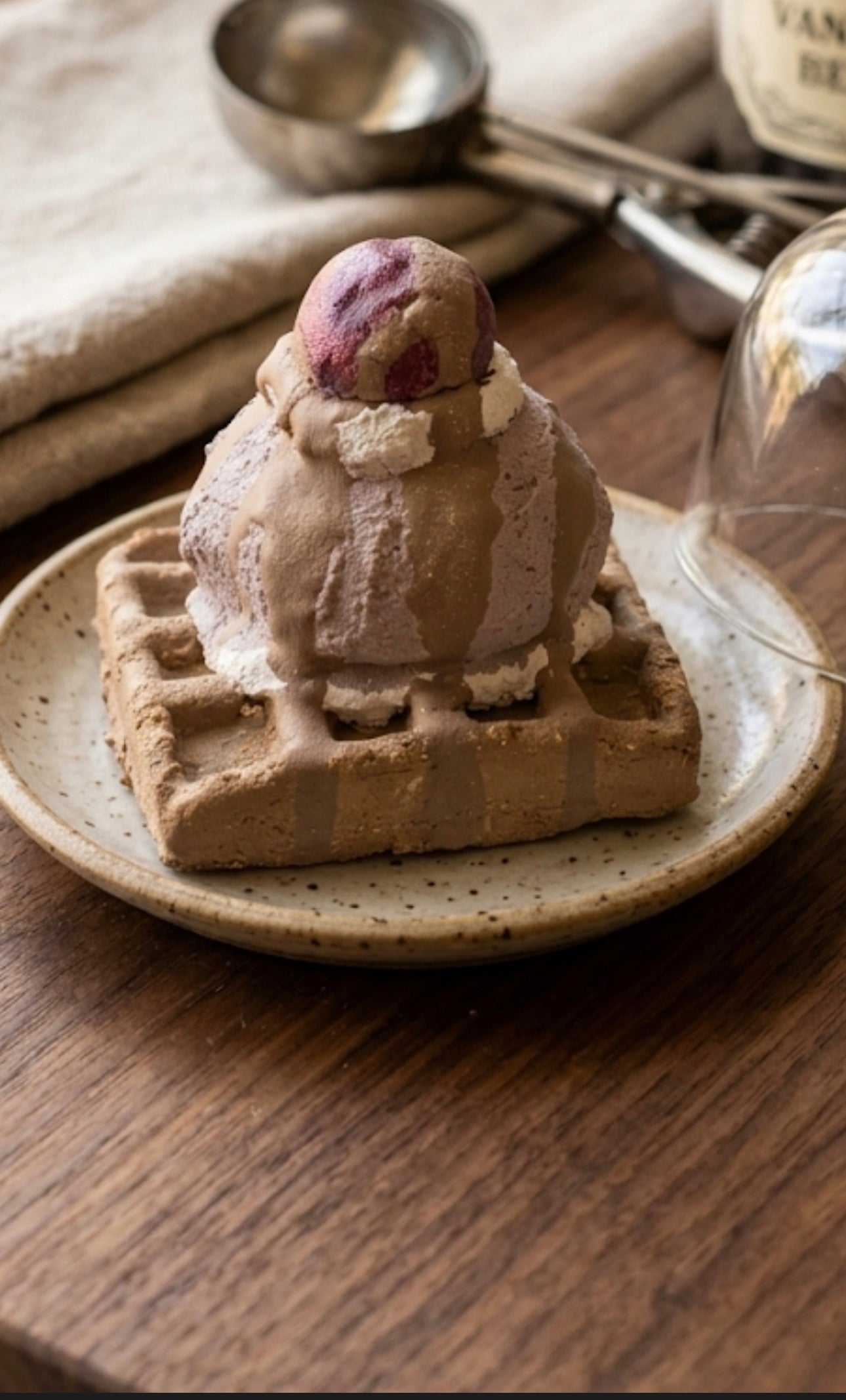 Waffle ice cream